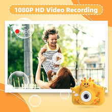 Load image into Gallery viewer, Kids Camera for Girls &amp; Boys, Toddler Camera for Age 3-10 Kids with 32GB Card &amp; Dual Lens, 1080P Kids Digital Camera Toys (Yellow)
