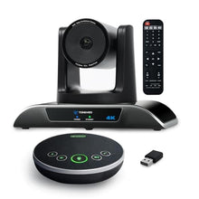 Load image into Gallery viewer, TONGVEO 4K Conference Room Camera System, AI Auto-Tracking PTZ Camera 5X Digital Zoom with Speakerphone Set 120° Wide-Angle USB3.0 for Zoom YouTube Teams OBS and More
