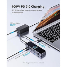 Load image into Gallery viewer, DOCKCASE Visual Smart USB C Hub (6-in-1) with HDMI Port 4K@60Hz, Gigabit Ethernet, USB-C and 2 USB-A 5Gbps Data Ports, 100w PD Power Delivery, for MacBook Air, MacBook Pro, XPS, and More
