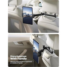 Load image into Gallery viewer, Lamicall Car Headrest Tablet Holder - [3 in 1 Extension Arm] Adjustable Tablet Car Mount for Back Seat, Road Trip Essentials for Kids, for 4.7-11" Tablet Like iPad Pro, Air, Mini, Galaxy, Fire, Black
