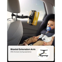 Load image into Gallery viewer, Lamicall Car Headrest Tablet Holder - [3 in 1 Extension Arm] Adjustable Tablet Car Mount for Back Seat, Road Trip Essentials for Kids, for 4.7-11" Tablet Like iPad Pro, Air, Mini, Galaxy, Fire, Black
