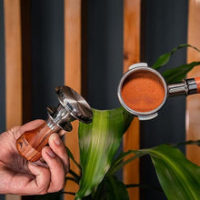 Load image into Gallery viewer, 51mm Tamper Tool Espresso V2 Rosewood Spring Loaded 30LB Calibrated Coffee Tamper Compatible With Delonghi, Casabrews, Smeg and more Espresso Machine Accessories
