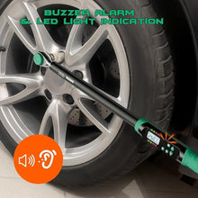 Load image into Gallery viewer, 1/2 Inch Drive Digital Torque Wrench, 12.53-250.7Ft.lb/17-340N.m, Long Electronic Torque Wrench with Preset Value, Buzzer &amp; LED Indicator, 2% Accuracy for Bike, Motorcycles, Car
