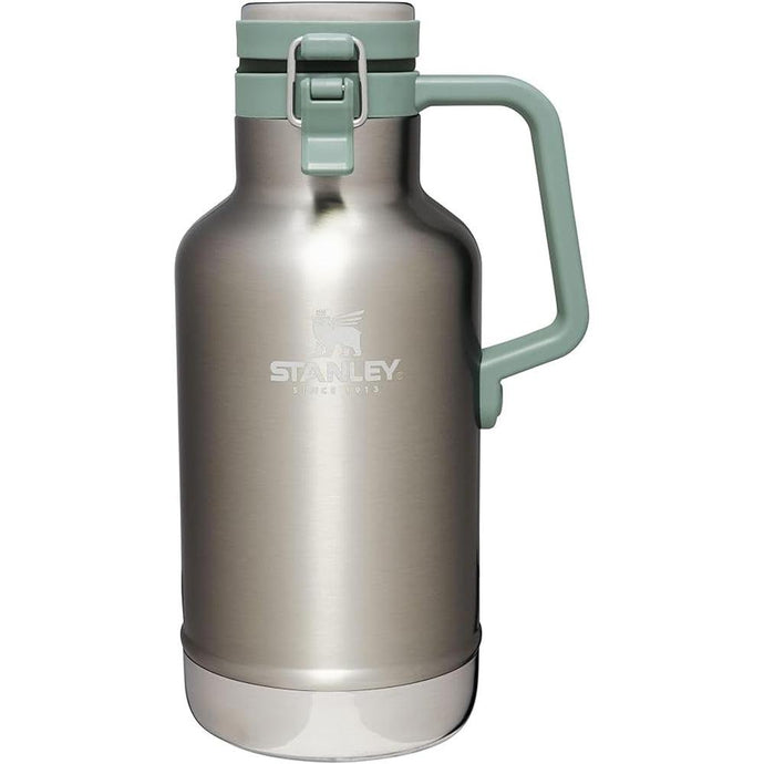 Stanley Classic Easy-Pour Growler 64 oz | Keeps Beer Cold or Coffee Hot | Leakproof Steel Lined Lid and Easy to Carry Handle | Insulated Stainless Steel | BPA-Free | Stainless Steel Shale