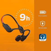 Load image into Gallery viewer, PHILIPS A7607 Bone Conduction Headphones,Wireless Bluetooth Open-Ear Headphones Sound,AI mics,Noise Reduction,9-Hour Battery,Fast Charging,LED Safety Lights,IP66,App Control,Black
