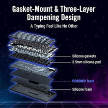 Load image into Gallery viewer, ASUS ROG Azoth 75% Wireless DIY Custom Gaming Keyboard, OLED Display, Gasket-Mount, Three-Layer Dampening, Hot-Swappable Pre-lubed ROG NX Blue Switches &amp; Keyboard Stabilizers, ABS Keycaps, RGB-Black
