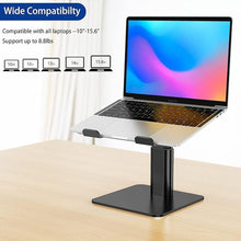 Load image into Gallery viewer, BESIGN LSX6N Laptop Stand, Ergonomic Adjustable Notebook Riser Holder, Computer Stand Compatible with Air, Pro, Dell, HP, Lenovo More 10-15.6&quot; Laptops, Black
