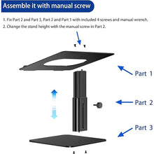 Load image into Gallery viewer, BESIGN LSX6N Laptop Stand, Ergonomic Adjustable Notebook Riser Holder, Computer Stand Compatible with Air, Pro, Dell, HP, Lenovo More 10-15.6&quot; Laptops, Black
