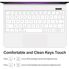 Load image into Gallery viewer, SENGBIRCH Magic Keyboard for iPad Air 11-inch (M2) 2024, iPad Pro 11-inch - 4th, 3rd, 2nd, 1st Generation, iPad Air 5th, 4th Generation (10.9 inch) - Pure White Backlit, Ultra Slim, Trackpad, White
