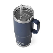 Load image into Gallery viewer, YETI Rambler 25 oz Tumbler with Handle and Straw Lid, Travel Mug Water Tumbler, Vacuum Insulated Cup with Handle, Stainless Steel, Navy
