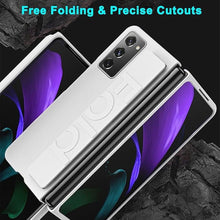 Load image into Gallery viewer, NINKI Compatible Samsung Galaxy Z Fold 2 Case with Strap,Anti-Scratch Shockproof PC Wristband Cover Thin Protective Case for Samsung Galaxy Z Fold 2 Phone Case White,Samsung Z Fold 2 Case Women Men
