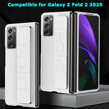 Load image into Gallery viewer, NINKI Compatible Samsung Galaxy Z Fold 2 Case with Strap,Anti-Scratch Shockproof PC Wristband Cover Thin Protective Case for Samsung Galaxy Z Fold 2 Phone Case White,Samsung Z Fold 2 Case Women Men
