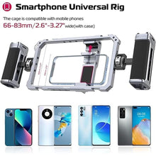 Load image into Gallery viewer, ULANZI Universal Phone Video Rig Kit with Handles, Aluminum Handheld Stabilizer Phone Video Filmmaking Grip for Video Maker Videographer with Cold Shoe for iPhone 16 15 14 13 Mini Pro Max 8 Plus
