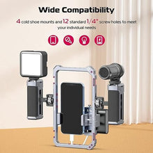 Load image into Gallery viewer, ULANZI Universal Phone Video Rig Kit with Handles, Aluminum Handheld Stabilizer Phone Video Filmmaking Grip for Video Maker Videographer with Cold Shoe for iPhone 16 15 14 13 Mini Pro Max 8 Plus
