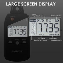Load image into Gallery viewer, Quantum PAR Meter Full-Spectrum High Precision PPFD Tester for Photosynthetic Activity of Indoor and Outdoor Plants 400-700nm Light Lux Tester
