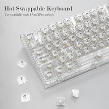 Load image into Gallery viewer, Womier 75% Percent Keyboard, Gasket Mount Mechanical Gaming Keyboard, 82 Keys Wired Custom Keyboard RGB Clear Hot Swappable Pre-lubed Switch for Mac/Win (K75 White)
