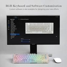 Load image into Gallery viewer, Womier 75% Percent Keyboard, Gasket Mount Mechanical Gaming Keyboard, 82 Keys Wired Custom Keyboard RGB Clear Hot Swappable Pre-lubed Switch for Mac/Win (K75 White)

