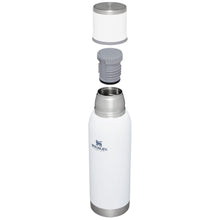 Load image into Gallery viewer, Stanley Adventure-To-Go Vacuum Bottle 25 oz | Wide Mouth with Leakproof Cup Lid | Keep Drinks Hot or Cold | Packable for Travel | Insulated Stainless Steel Thermal Bottle | BPA-Free | Polar
