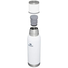 Load image into Gallery viewer, Stanley Adventure-To-Go Vacuum Bottle 25 oz | Wide Mouth with Leakproof Cup Lid | Keep Drinks Hot or Cold | Packable for Travel | Insulated Stainless Steel Thermal Bottle | BPA-Free | Polar

