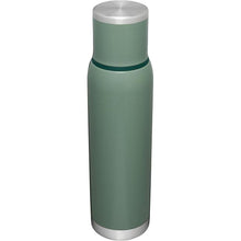Load image into Gallery viewer, Stanley Adventure-to-Go Vacuum Bottle 1.4 qt | Wide Mouth with Leakproof Cup Lid | Keep Drinks Hot or Cold | Packable for Travel | Insulated Stainless Steel Thermos | BPA-Free | Hammertone Green
