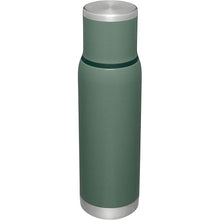 Load image into Gallery viewer, Stanley Adventure-To-Go Vacuum Bottle 1.1 qt | Wide Mouth with Leakproof Cup Lid | Keep Drinks Hot or Cold | Packable for Travel | Insulated Stainless Steel Thermos | BPA-Free | Hammertone Green
