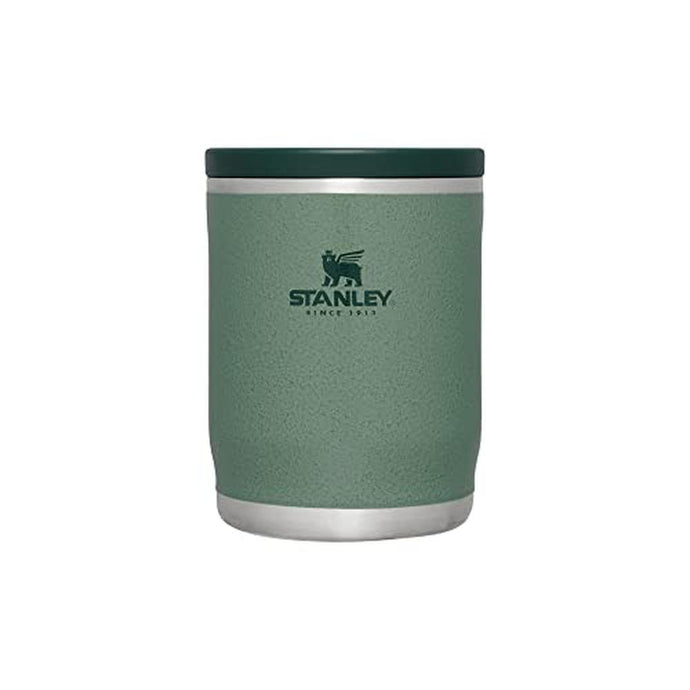 Stanley Adventure To-Go Food Jar 18 oz | Vacuum Insulated Thermos Food Container | Wide Mouth Screw On Lid | Packable for Travel | Stainless Steel with Leakproof Lid | BPA-Free | Hammertone Green