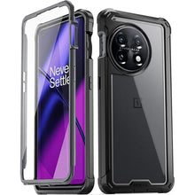 Load image into Gallery viewer, Poetic Guardian Case Compatible with OnePlus 11 5G 6.7 inch [20FT Mil-Grade Drop Tested], Full-Body Hybrid Shockproof Protective Rugged Clear Cover Case with Built-in Screen Protector, Black/Clear
