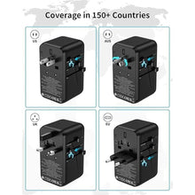 Load image into Gallery viewer, MOMAX Universal Travel Adapter, 100W Fast GaN International Power Adapter, 2PD USB-C+2QC USB-A Travel Adapter, US, UK, EU, AU Travel Adapter Worldwide for Laptops, Tablets, Phones, Vision Pro
