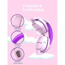 Load image into Gallery viewer, Kids Headphones for School, 3.5mm Jack Wired Headphones for Kids with Safe Volume Limiter, HD Stereo Sound On-Ear Girls Boys Toddler Headphones for Tablet, iPad, Kindle(Pink)
