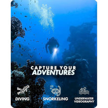 Load image into Gallery viewer, Movo DiveRig8 Underwater Video/Photo Diving Rig for Scuba and Snorkeling - Compact Action Camera Cage Dive Rig, Waterproof Light with Flexible Arm Mount - Compatible with GoPro, DJI Osmo, Insta360
