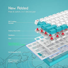 Load image into Gallery viewer, Womier 60% Percent Keyboard, WK61 Mechanical RGB Wired Gaming Keyboard, Hot-Swappable Keyboard with Blue Sea PBT Keycaps for Windows PC Gamers - Linear Red Switch
