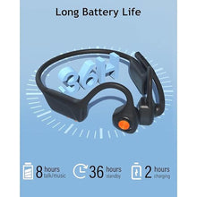 Load image into Gallery viewer, MONODEAL Bone Conduction Headphones with Mic,Open Ear Headphones Wireless Bluetooth 5.1/Mute Function/Multi-Point Capable,Air Conduction Headphones with Noise Canceling Mic,for Driving Home Office
