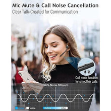 Load image into Gallery viewer, MONODEAL Bone Conduction Headphones with Mic,Open Ear Headphones Wireless Bluetooth 5.1/Mute Function/Multi-Point Capable,Air Conduction Headphones with Noise Canceling Mic,for Driving Home Office
