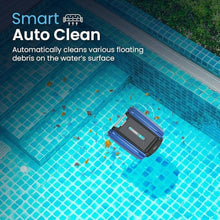 Load image into Gallery viewer, Betta SE Solar Powered Automatic Robotic Pool Surface Skimmer Cleaner with 30-Hour Continuous Cleaning Battery Power and Re-Engineered Twin Salt Chlorine Tolerant Motors (Blue)
