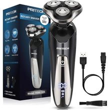 Load image into Gallery viewer, Electric Razor for Men - Rechargeable Electric Shaver for Men, Rechargeable Waterproof Wet Dry Cordless Razor
