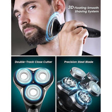 Load image into Gallery viewer, Electric Razor for Men - Rechargeable Electric Shaver for Men, Rechargeable Waterproof Wet Dry Cordless Razor
