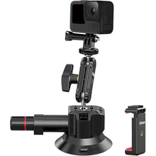 Load image into Gallery viewer, Suction Cup Mount for Action Cameras iPhone - ULANZI SC-01 3in Pump-actived Vacuum Suction Mount Magic Arm Phone Holder Action Cam Adapter Car Boats Windshield Window Mount for Action Cameras
