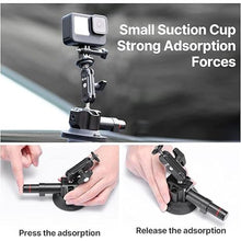 Load image into Gallery viewer, Suction Cup Mount for Action Cameras iPhone - ULANZI SC-01 3in Pump-actived Vacuum Suction Mount Magic Arm Phone Holder Action Cam Adapter Car Boats Windshield Window Mount for Action Cameras
