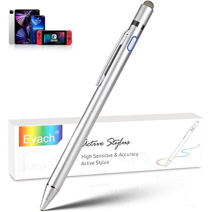 Active Stylus Digital Pen with Ultra Fine Tip Stylus for iPad iPhone Samsung Tablets, Compatible with Apple Pen,Stylus Pen for iPad Pro, Grey
