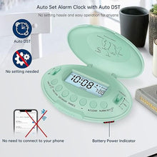 Load image into Gallery viewer, DreamSky Vibrating Alarm Clock for Heavy Sleepers - Auto Set Bed Shaker Alarm Clock Under Pillow for Hearing Impaired, Bedroom, Travel, Rechargeable Battery Operated, Cordless, Auto DST, LCD Backlight
