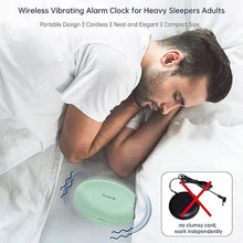 Load image into Gallery viewer, DreamSky Vibrating Alarm Clock for Heavy Sleepers - Auto Set Bed Shaker Alarm Clock Under Pillow for Hearing Impaired, Bedroom, Travel, Rechargeable Battery Operated, Cordless, Auto DST, LCD Backlight
