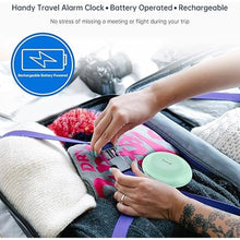 Load image into Gallery viewer, DreamSky Vibrating Alarm Clock for Heavy Sleepers - Auto Set Bed Shaker Alarm Clock Under Pillow for Hearing Impaired, Bedroom, Travel, Rechargeable Battery Operated, Cordless, Auto DST, LCD Backlight
