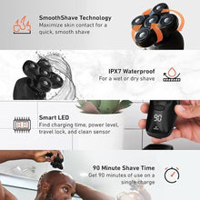 Load image into Gallery viewer, Groomie Cordless Bald Head Shavers for Men, BaldiePro Head Grooming Starter Kit - Includes Ergonomic BaldiePro Head Shaver, SmoothShave Blade 2.0, Cleaning Brush, Charging Cable &amp; User Manual
