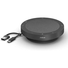 Load image into Gallery viewer, Jabra Speak2 40 Portable Speakerphone - 4 Noise-Cancelling Mics, 50mm Full Range Speakers with Wideband Audio for Clear Sound, USB-A/USB-C Connections - Certified Microsoft Teams Speaker - Dark Grey
