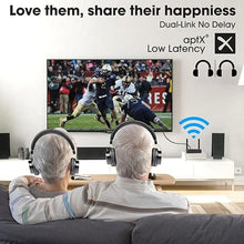 Load image into Gallery viewer, eppfun Bluetooth 5.2 Transmitter Receiver for TV Home Stereo BT Headphones, aptX Low Latency &amp; HD Bluetooth Audio Adapter, Splitter for Wired &amp; Wireless, Optical RCA AUX 3.5mm Inputs/Outputs
