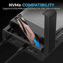 Load image into Gallery viewer, SABRENT USB-C Lay Flat Docking Station – NVMe M.2 + SATA 2.5”/3.5” SSD/HDD Enclosure, 10Gbps, Tool-Free, Offline Clone Function, USB 3.2 Type-C, for Windows, Mac, Linux (DS-UFNC)
