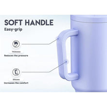 Load image into Gallery viewer, Meoky 40oz Tumbler with Handle, Leak-proof Lid and Straw, Insulated Coffee Mug Stainless Steel Travel Mug, Keeps Cold for 34 Hours or Hot for 10 Hours (Lilac)
