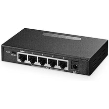Load image into Gallery viewer, Binardat 5 Port Gigabit POE Switch, 4 POE+ Ports 1000Mbps, 1 Gigabit Uplink, IEEE802.3af/at, 65W Power Supply, Mini Metal Case Unmanaged Plug and Play
