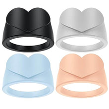 Load image into Gallery viewer, Heart-Shaped Ring Snuggies for Oura Ring Gen 3/4, 4PCS Silicone Protectors for Women, Anti-Scratch Gym &amp; Daily Use (US4-14)
