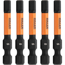 Load image into Gallery viewer, Hex 5mm Impact Driver Bit - Railer Allen Wrench Drill Hex Bits. 1/4 Quick Release S2 Steel 2 inch 5mm Hex Bits. (5 Pack)
